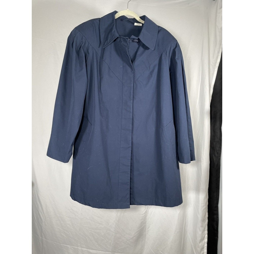 Vintage Saxton Hall Women's Size 18 Navy Blue Overcoat